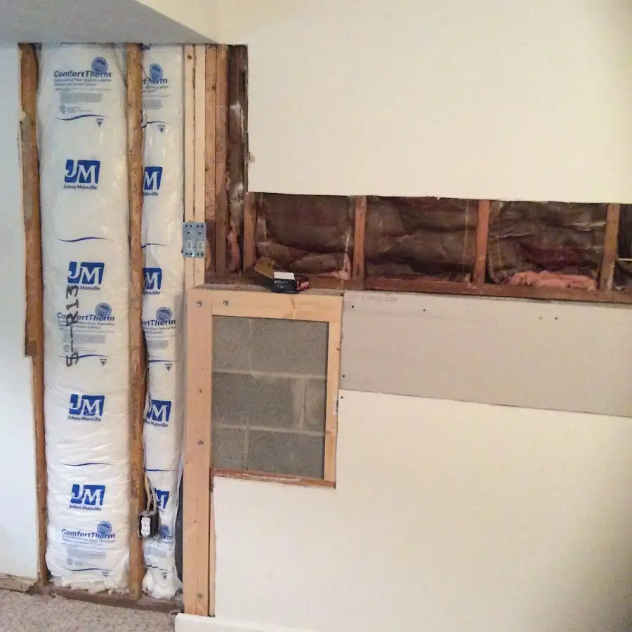 Wall insulation replacement during Contents Cleaning & Restoration in South Laurel